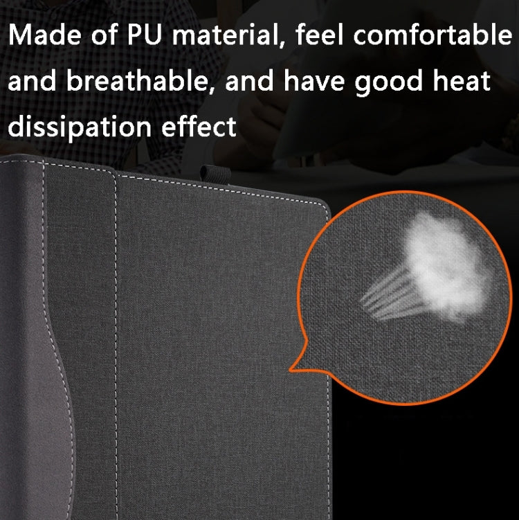 For Lenovo ThinkPad E15 Gen 2 Laptop Leather Anti-Fall Protective Case(Black) - 15.6 - 17 inch by PMC Jewellery | Online Shopping South Africa | PMC Jewellery | Buy Now Pay Later Mobicred