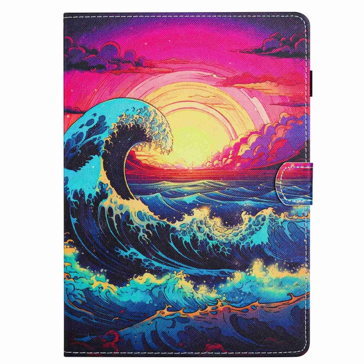 For iPad 11 Pro 2024 / 2020 / Air 4 10.9 Painted Pattern Stitching Smart Leather Tablet Case(Waves) - iPad Air (2022) / (2020) 10.9 Cases by PMC TechLife | Online Shopping South Africa | PMC TechLife | Buy Now Pay Later Mobicred