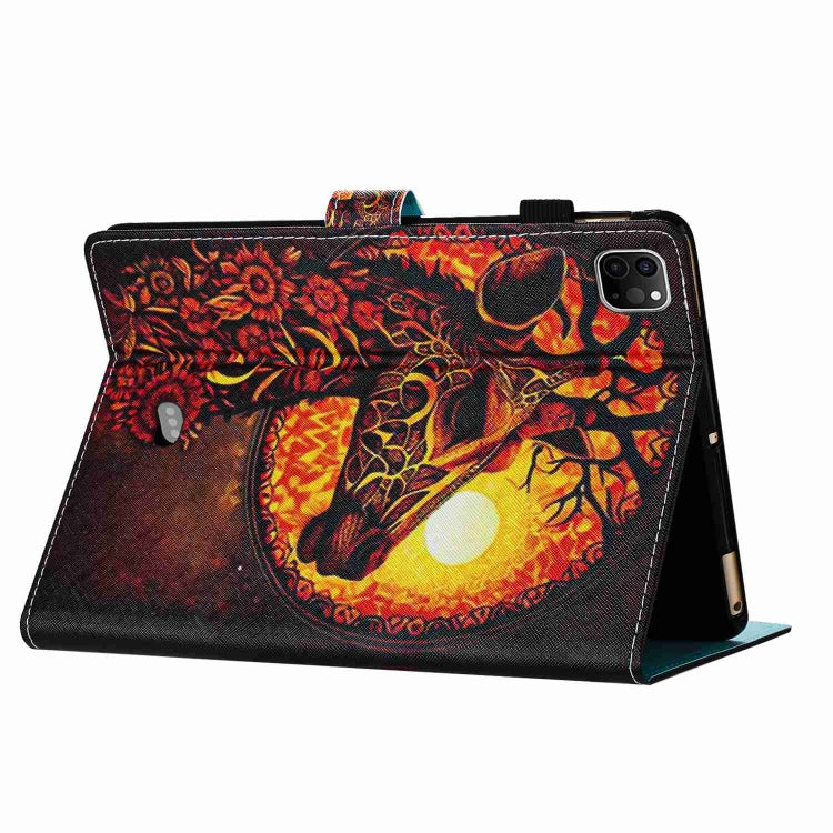 For iPad 11 Pro 2024 / 2020 / Air 4 10.9 Painted Pattern Stitching Smart Leather Tablet Case(Flower Deer) - iPad Air (2022) / (2020) 10.9 Cases by PMC TechLife | Online Shopping South Africa | PMC TechLife | Buy Now Pay Later Mobicred