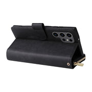 For Samsung Galaxy S24 Ultra 5G 9-Card Slots Zipper Wallet Bag Leather Phone Case(Black)