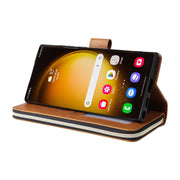 For Samsung Galaxy S24 Ultra 5G 9-Card Slots Zipper Wallet Bag Leather Phone Case(Brown)