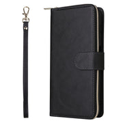 For Samsung Galaxy S24+ 5G 9-Card Slots Zipper Wallet Bag Leather Phone Case(Black)