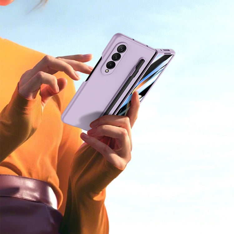 For Samsung Galaxy Z Fold4 5G Integrated Skin Feel PC Phone Case with Pen / Pen Box(White) - Galaxy Z Fold4 5G Cases by PMC TechLife | Online Shopping South Africa | PMC TechLife