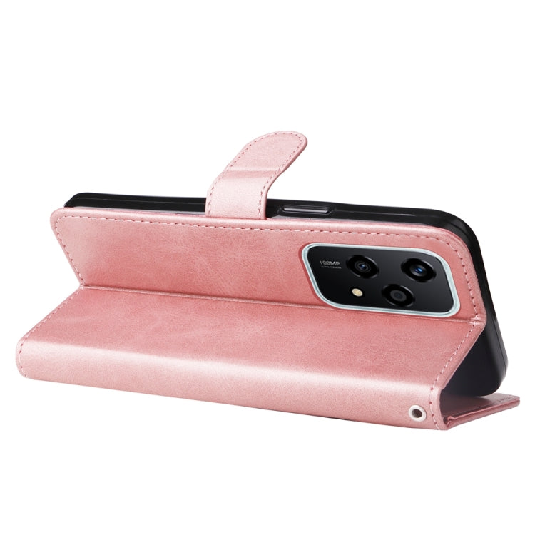 For Honor 200 Lite Global Fashion Calf Texture Zipper Leather Phone Case(Rose Gold) - Honor Cases by PMC TechLife | Online Shopping South Africa | PMC TechLife | Buy Now Pay Later Mobicred