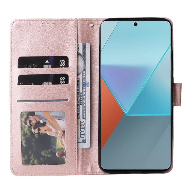 For Xiaomi Redmi Note 13 Pro 5G Multifunctional Horizontal Flip Leather Phone Case with Three Card Slot(Rose Gold) - Note 13 Pro Cases by PMC TechLife | Online Shopping South Africa | PMC TechLife | Buy Now Pay Later Mobicred