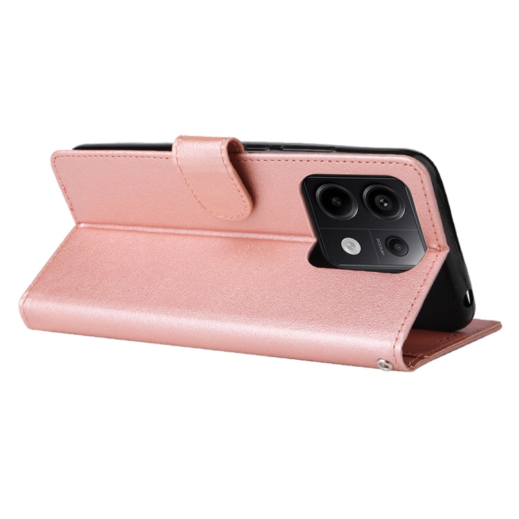 For Xiaomi Redmi Note 13 Pro 5G Multifunctional Horizontal Flip Leather Phone Case with Three Card Slot(Rose Gold) - Note 13 Pro Cases by PMC TechLife | Online Shopping South Africa | PMC TechLife | Buy Now Pay Later Mobicred
