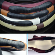 Super Fiber Leather Car Universal Anti-skid Steering Wheel Cover, Diameter: 38cm(Black Coffee)