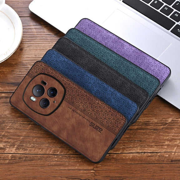 For Honor Magic6 Pro AZNS 3D Embossed Skin Feel Phone Case(Purple)