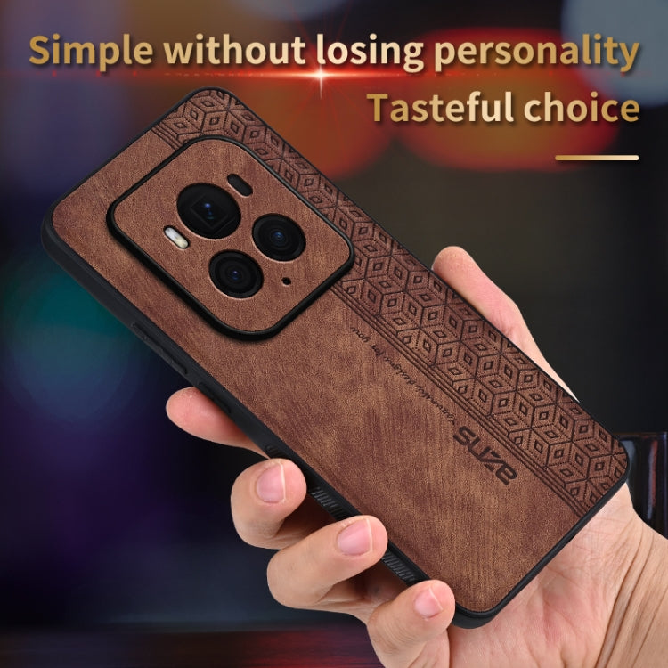 For Honor Magic6 Ultimate AZNS 3D Embossed Skin Feel Phone Case(Purple)