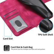 For Google Pixel 9 Pro Skin-feel Flowers Embossed Wallet Leather Phone Case(Wine Red)