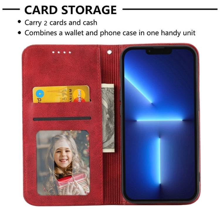 For Google Pixel 9 Cubic Grid Calf Texture Magnetic Leather Phone Case(Red)