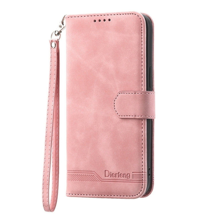 For Google Pixel 9 Dierfeng Dream Line TPU + PU Leather Phone Case(Pink) - Google Cases by PMC TechLife | Online Shopping South Africa | PMC TechLife | Buy Now Pay Later Mobicred