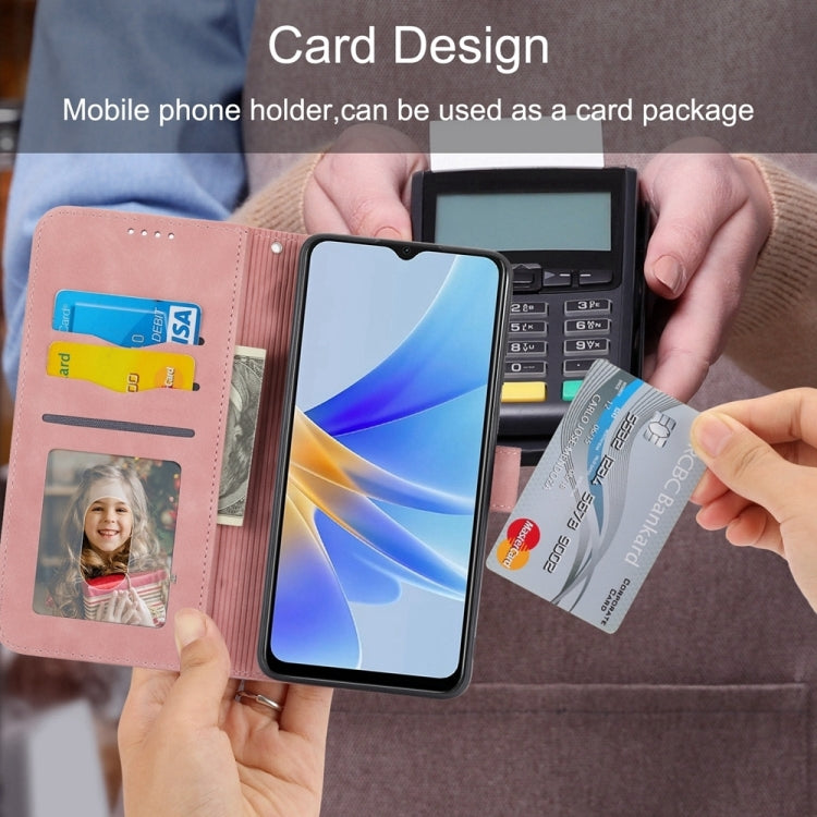 For Google Pixel 9 Dierfeng Dream Line TPU + PU Leather Phone Case(Pink) - Google Cases by PMC TechLife | Online Shopping South Africa | PMC TechLife | Buy Now Pay Later Mobicred