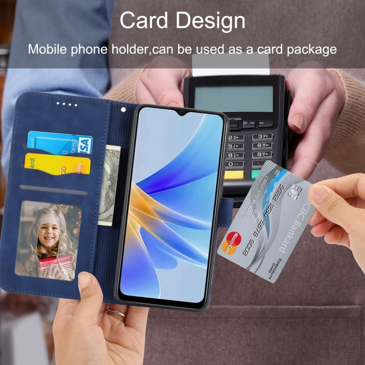 For Google Pixel 9 Dierfeng Dream Line TPU + PU Leather Phone Case(Blue) - Google Cases by PMC TechLife | Online Shopping South Africa | PMC TechLife | Buy Now Pay Later Mobicred