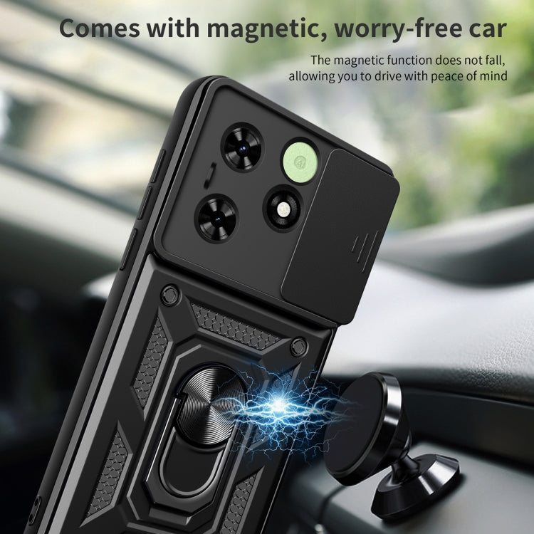 For Tecno Spark Go 2024 / Spark 20 Sliding Camera Cover Design TPU+PC Phone Case(Black) - Tecno Cases by PMC Jewellery | Online Shopping South Africa | PMC Jewellery | Buy Now Pay Later Mobicred