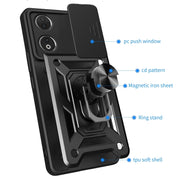 For Honor 90 5G Sliding Camera Cover Design TPU+PC Phone Case(Green)