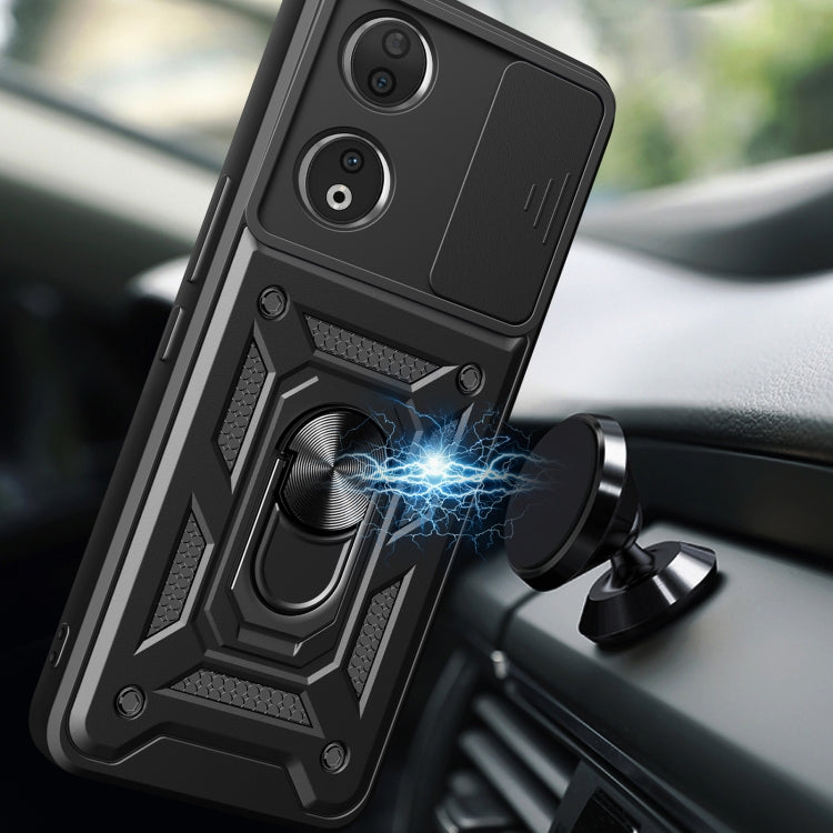 For Honor 90 5G Sliding Camera Cover Design TPU+PC Phone Case(Green) - Honor Cases by PMC TechLife | Online Shopping South Africa | PMC TechLife | Buy Now Pay Later Mobicred