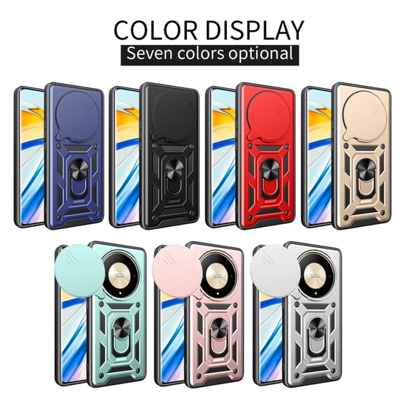 For Honor X9b Sliding Camera Cover Design TPU+PC Phone Case(Black)