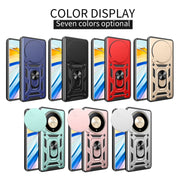For Honor X9b Sliding Camera Cover Design TPU+PC Phone Case(Red)