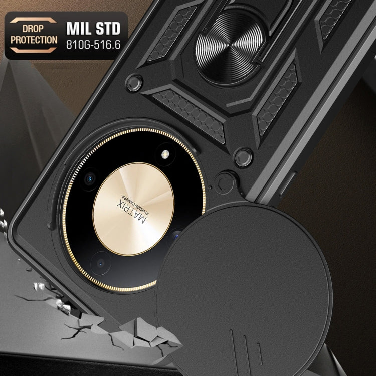 For Honor X9b Sliding Camera Cover Design TPU+PC Phone Case(Blue) - Honor Cases by PMC TechLife | Online Shopping South Africa | PMC TechLife | Buy Now Pay Later Mobicred