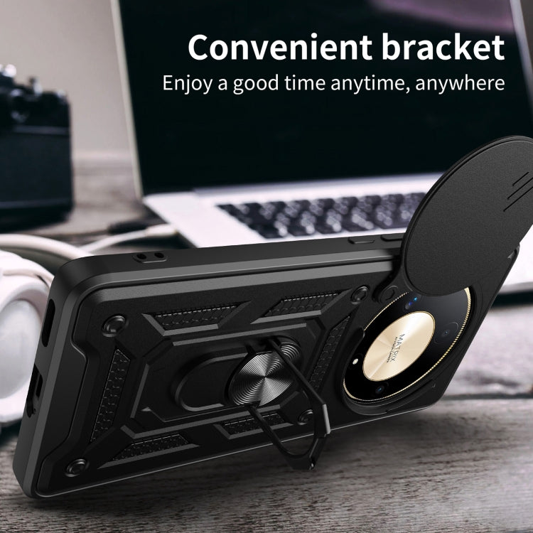 For Honor X9b Sliding Camera Cover Design TPU+PC Phone Case(Blue) - Honor Cases by PMC TechLife | Online Shopping South Africa | PMC TechLife | Buy Now Pay Later Mobicred