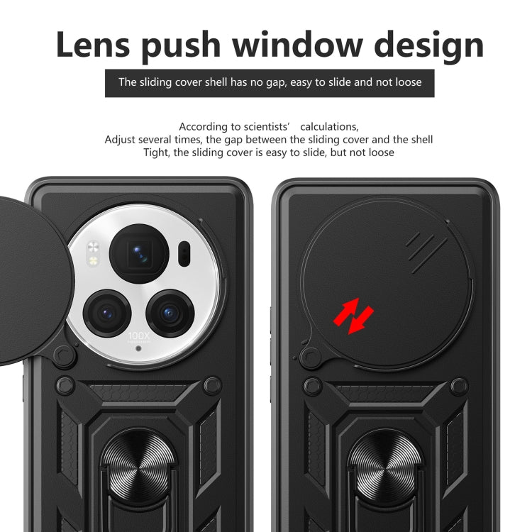 For Honor Magic6 Pro Sliding Camera Cover Design TPU+PC Phone Case(Green) - Honor Cases by PMC TechLife | Online Shopping South Africa | PMC TechLife | Buy Now Pay Later Mobicred