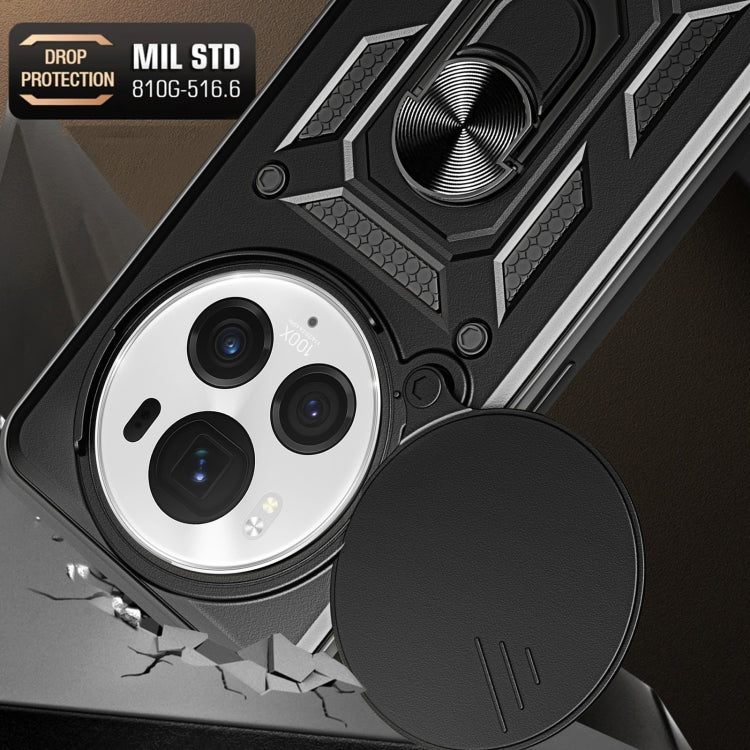 For Honor Magic6 Pro Sliding Camera Cover Design TPU+PC Phone Case(Green) - Honor Cases by PMC TechLife | Online Shopping South Africa | PMC TechLife | Buy Now Pay Later Mobicred