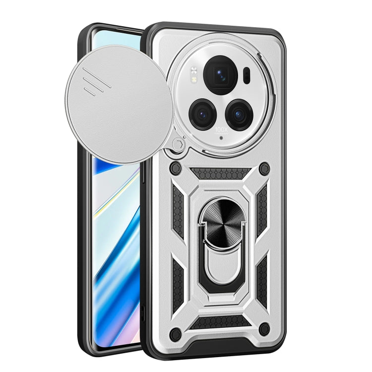 For Honor Magic6 Pro Sliding Camera Cover Design TPU+PC Phone Case(Silver) - Honor Cases by PMC TechLife | Online Shopping South Africa | PMC TechLife | Buy Now Pay Later Mobicred