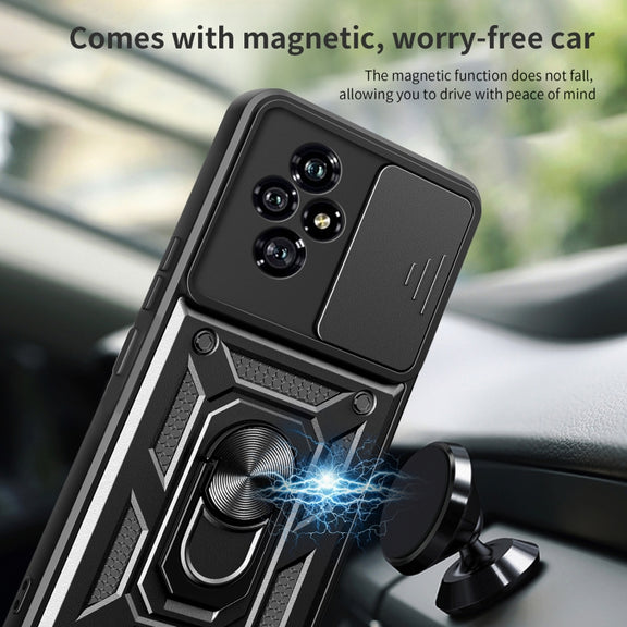 For Honor 200 Sliding Camera Cover Design TPU+PC Phone Case(Blue)