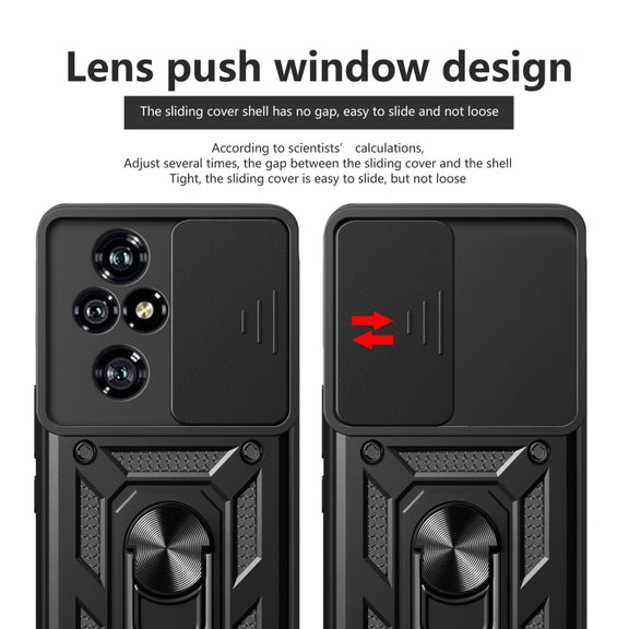 For Honor 200 Pro Sliding Camera Cover Design TPU+PC Phone Case(Red)