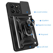 For Honor X6b 4G Sliding Camera Cover Design TPU+PC Phone Case(Blue)