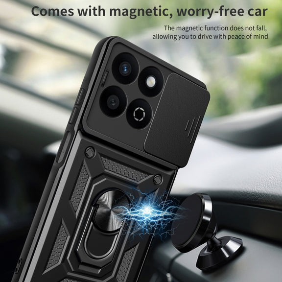For Honor 200 Smart Sliding Camera Cover Design TPU+PC Phone Case(Red)
