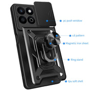For Honor 200 Smart Sliding Camera Cover Design TPU+PC Phone Case(Blue)