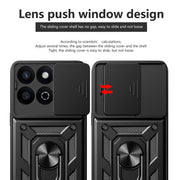 For Honor 200 Smart Sliding Camera Cover Design TPU+PC Phone Case(Blue)