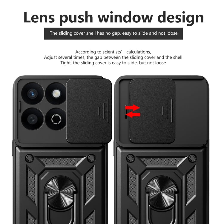For Honor 200 Smart Sliding Camera Cover Design TPU+PC Phone Case(Blue)