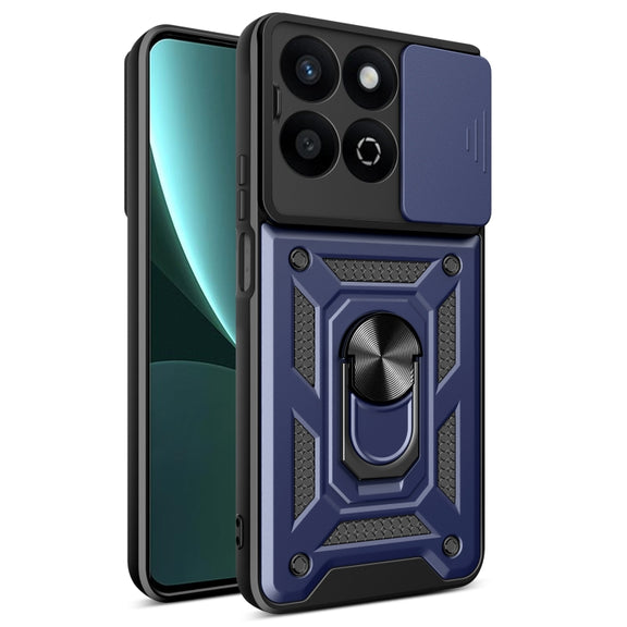 For Honor 200 Smart Sliding Camera Cover Design TPU+PC Phone Case(Blue)