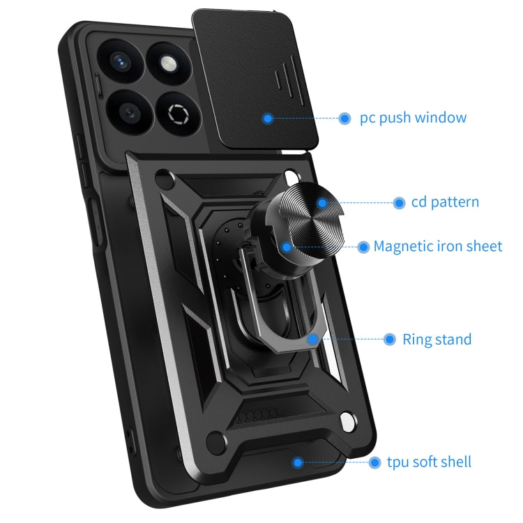 For Honor 200 Smart Sliding Camera Cover Design TPU+PC Phone Case(Green)