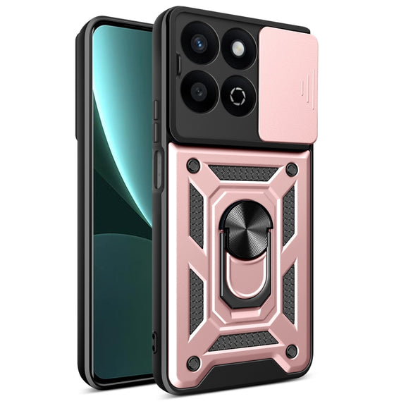 For Honor 200 Smart Sliding Camera Cover Design TPU+PC Phone Case(Rose Gold)