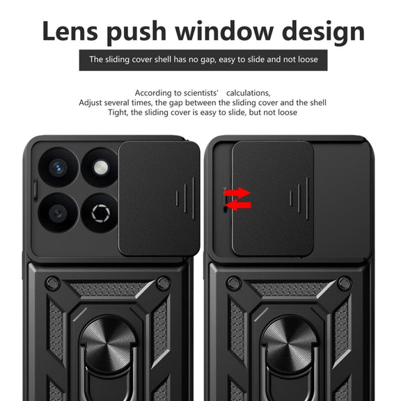 For Honor 200 Smart Sliding Camera Cover Design TPU+PC Phone Case(Silver)