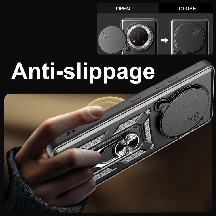 For Honor X60 Pro / X9c Sliding Camera Cover Design TPU+PC Phone Case(Black) - free shipping - PMC TechLife - Order now!