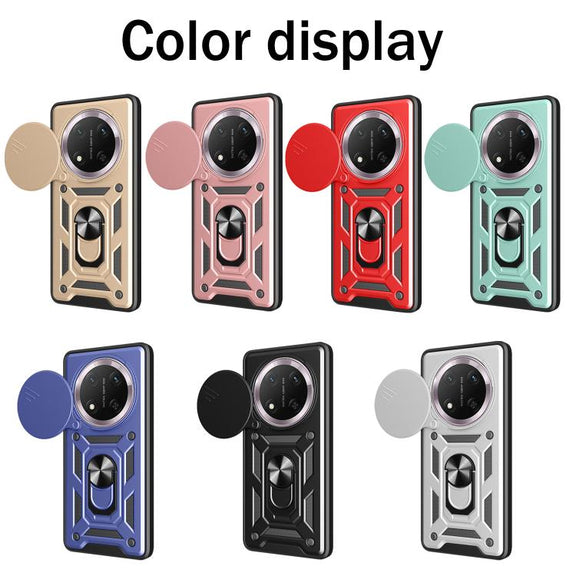 For Honor X60 Pro / X9c Sliding Camera Cover Design TPU+PC Phone Case(Red)
