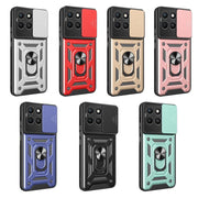 For Honor X8c 4G Sliding Camera Cover Design TPU+PC Phone Case(Green)