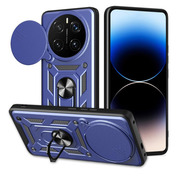 For Honor Magic7 Pro Sliding Camera Cover Design TPU+PC Phone Case(Blue)