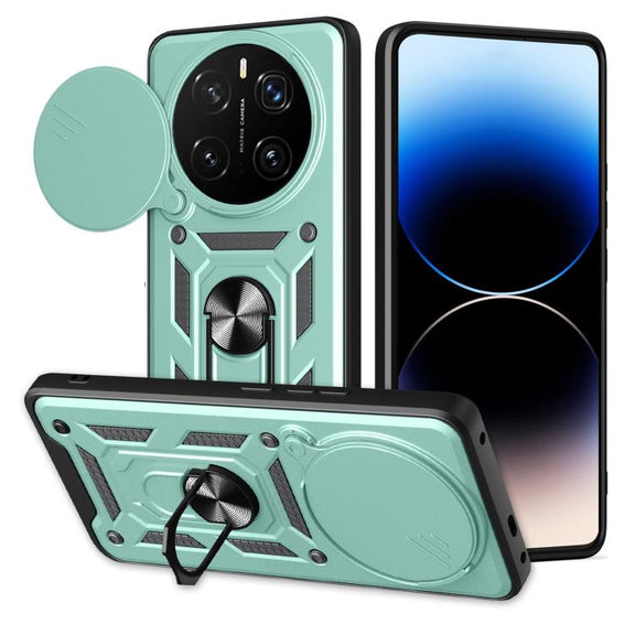For Honor Magic7 Pro Sliding Camera Cover Design TPU+PC Phone Case(Green)
