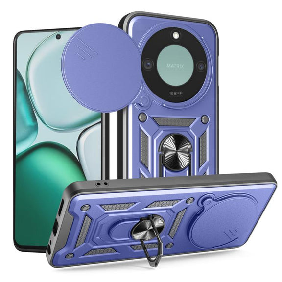 For Honor X9c Smart Sliding Camera Cover Design TPU+PC Phone Case(Blue)