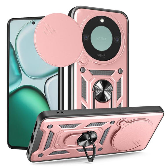 For Honor X9c Smart Sliding Camera Cover Design TPU+PC Phone Case(Rose Gold)
