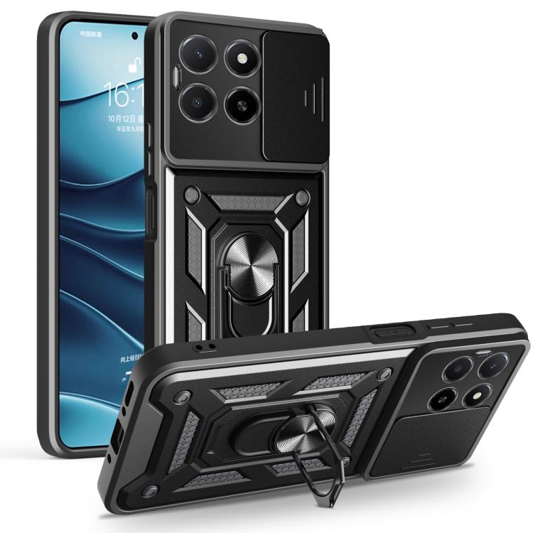 For Honor X5b Plus Sliding Camera Cover Design TPU+PC Phone Case(Black) - free shipping - PMC TechLife - Order now!
