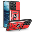 For Honor X5b Plus Sliding Camera Cover Design TPU+PC Phone Case(Red) - free shipping - PMC TechLife - Order now!