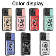 For Honor X5b Plus Sliding Camera Cover Design TPU+PC Phone Case(Green)