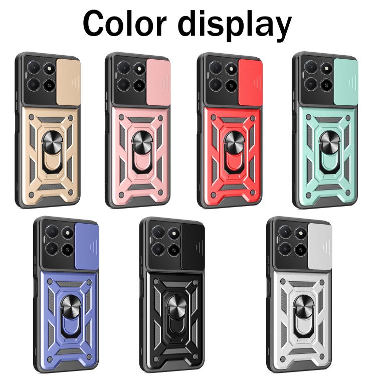 For Honor X5b Plus Sliding Camera Cover Design TPU+PC Phone Case(Green)